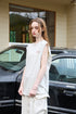 Handwritten Font Outer Wear Sleeveless Drop Shoulder Vest Unisex T-shirt